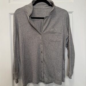 Haven Well Within Gray Button Front Pajama Sleep Lounge Shirt‎ Size Medium